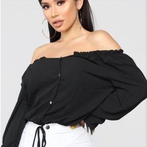 Lady in Waiting off Shoulder Fashionnova Top